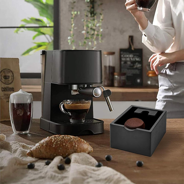 Abklopfbehälter für Siebträger,Kaffeesatz Abschlagbehälter, Abklopfbehälter mit grösserem Fassungsve