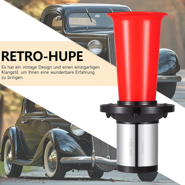 FARBIN Retro Hupe Antik Signalhorn Ahooga Hupe für Auto LKW alte Oldtimer Hupen Old Style Car Horn 1
