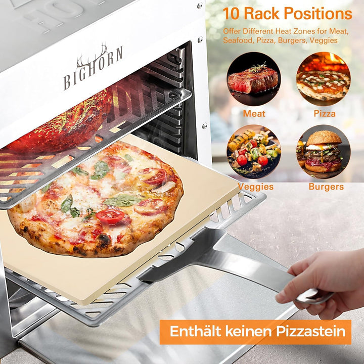 BIG HORN OUTDOORS 815.6 °C Infrarot Grill Tischplatte Broiler, tragbarer Propan-Steakkocher, Edelsta
