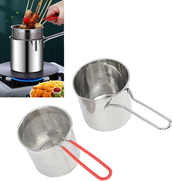 Robuster Kleiner Fritteusentopf aus Edelstahl mit Olecranon-Typ Im Japanischen Stil, ölsparender Küc