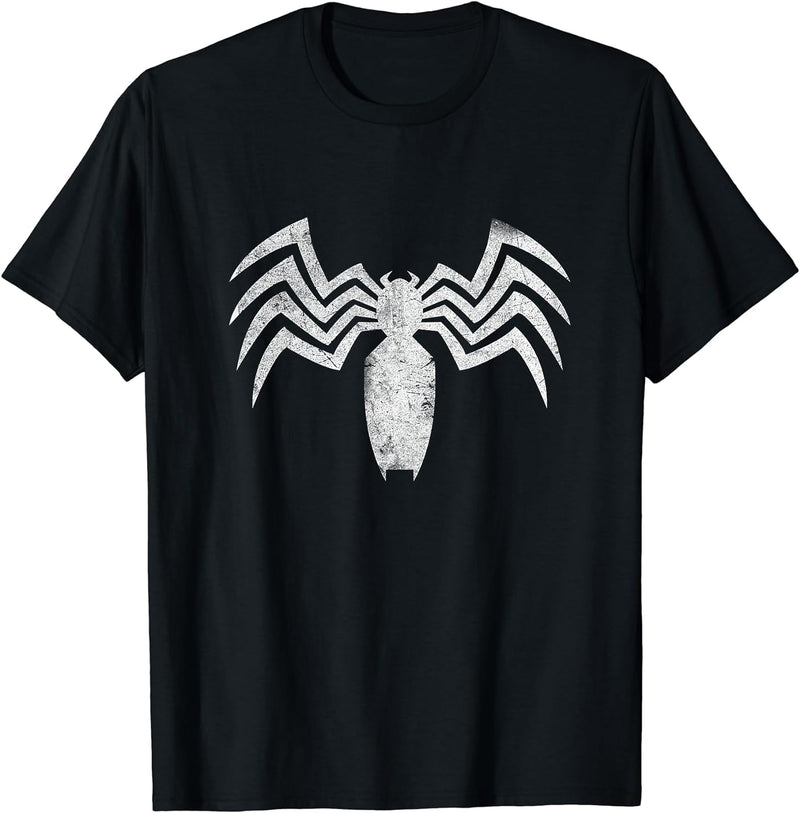 Mens Marvel Graphic Distressed Claw Venom Logo T-Shirt Large Navy