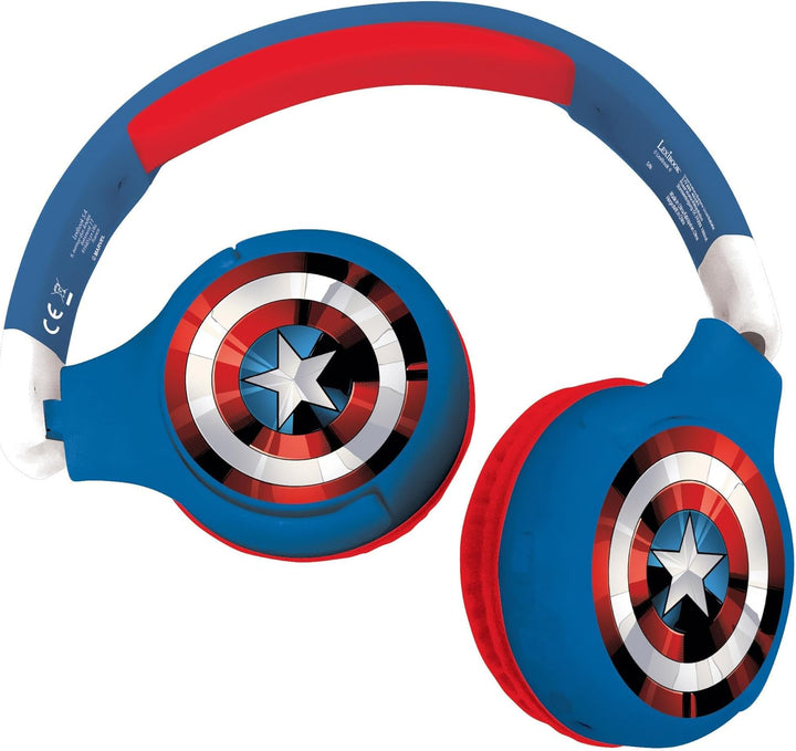 Lexibook Avengers Marvel 2-in-1-Bluetooth-Kopfhörer für Kinder - Stereo Wireless Wired, Kindersicher
