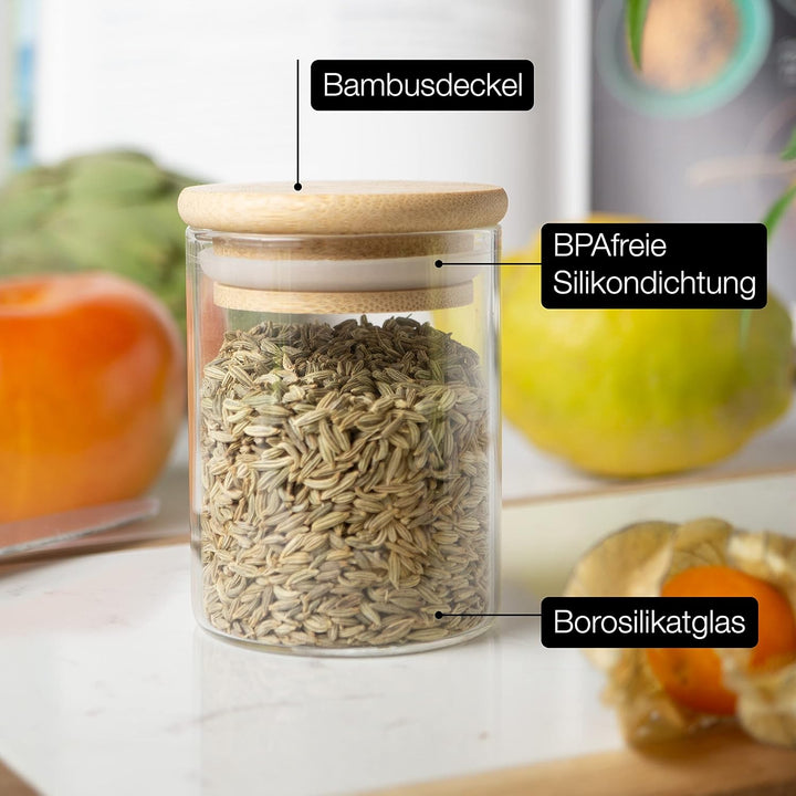 Moritz & Moritz 12 Gewürzgläser Set je 125ml - Gewürzdosen Glas inkl. Tafelsticker & Kreidestift – L