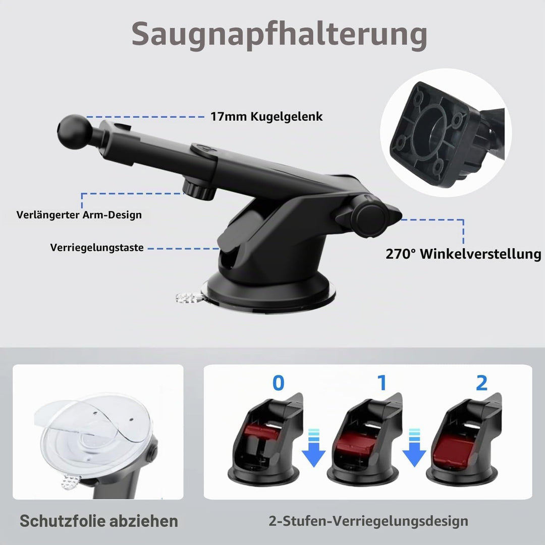 Carplay Bildschirmhalterung mit Schrauben, Saugnapfhalterung für 7&