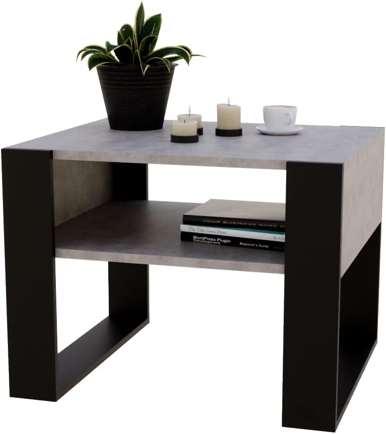 MRBLS Couchtisch – modernes rustikales Design – Wohnzimmer-Tisch Beistelltisch Kaffeetisch Sofatisch