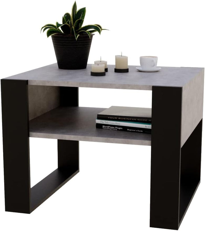 MRBLS Couchtisch – modernes rustikales Design – Wohnzimmer-Tisch Beistelltisch Kaffeetisch Sofatisch