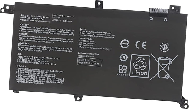 AKKEE B31N1732 Laptop Akku für Asus Mars 15 VX60G VivoBook S14 S430FA S430FN S430UA S430UN X430FA X4