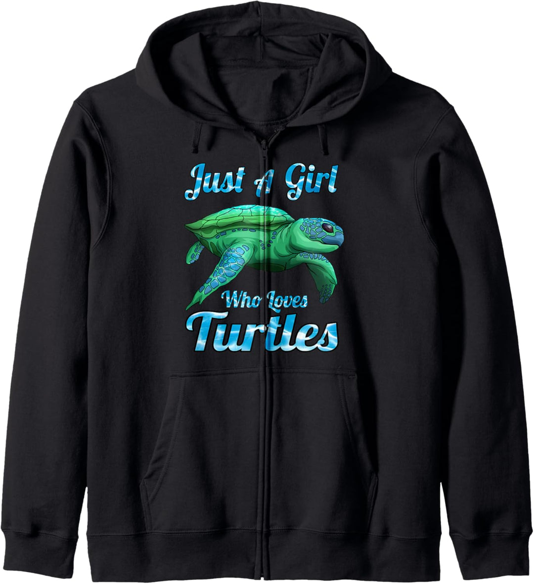Nur ein Mädchen das Schildkröten Aquarell Sea Turtle Lovers Kapuzenjacke