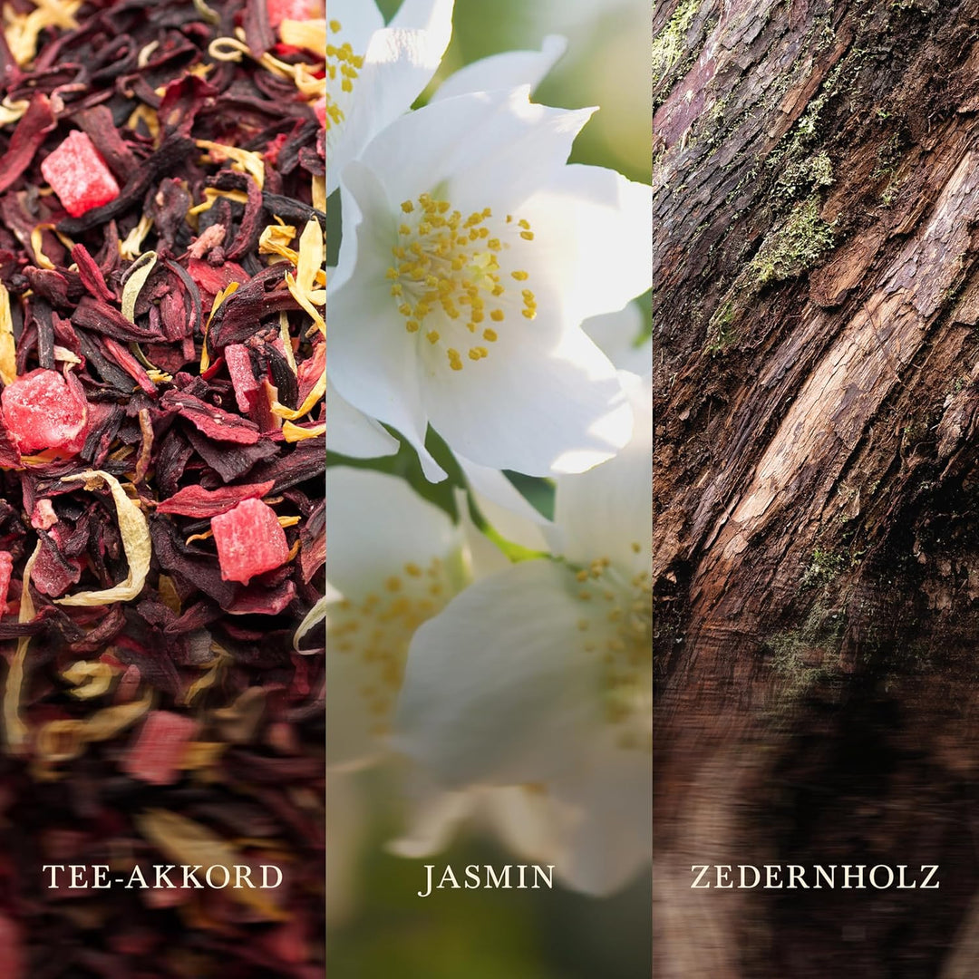 Grosse WoodWick Duftkerze im Sanduhrglas mit knisterndem Docht, White Tea & Jasmine, bis zu 130 Stun