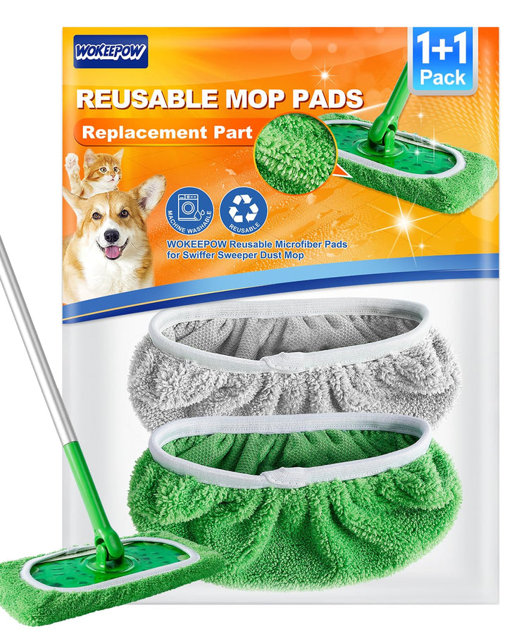 Wiederverwendbare Bodentücher für Swiffer Bodenwischer, Waschbar für Swiffer Bodentücher mit Waschbe