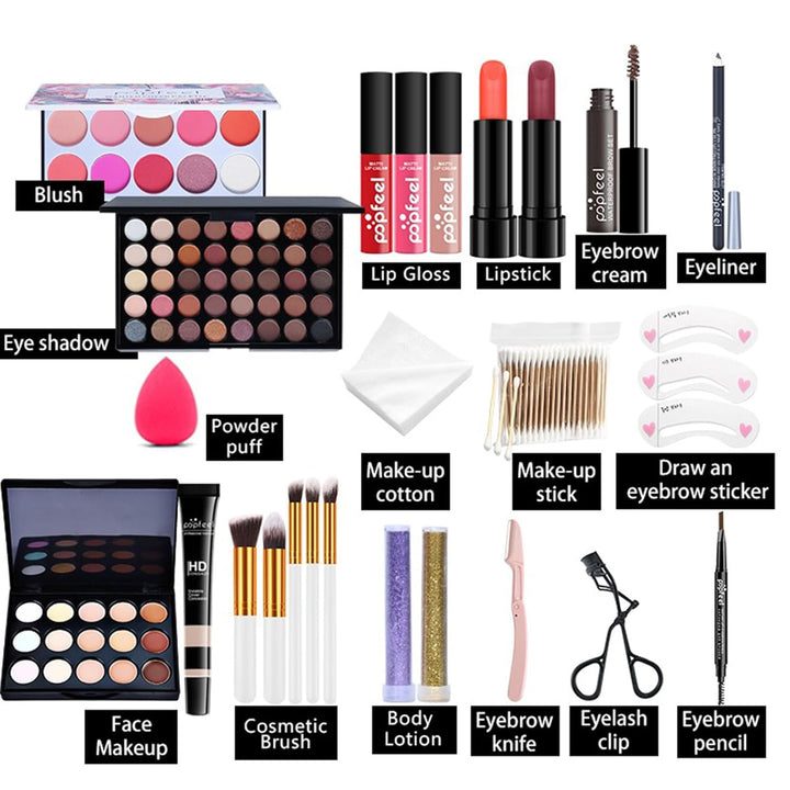 FantasyDay Multifunktions Exquisite Kosmetik Geschenkset Make-up Schmink Kit für Gesicht, Augen und