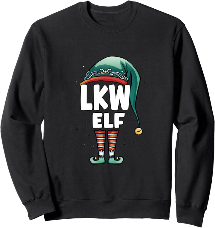 LKW Elf Outfit für Weihnachten LKW Fahrer Motiv Sweatshirt