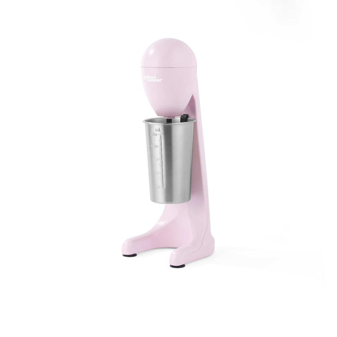 Giles & Posner Milchshake-Maker – Elektrischer Getränkezubereiter mit 500 ml Edelstahlbecher, 2 Gesc