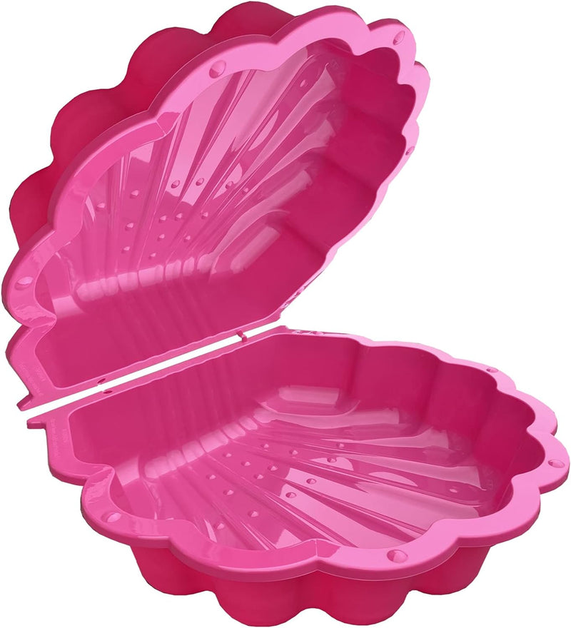 TikTakToo Sand & und Wassermuschel I Sandkasten mit Abdeckung (2-teilig) I (pink)