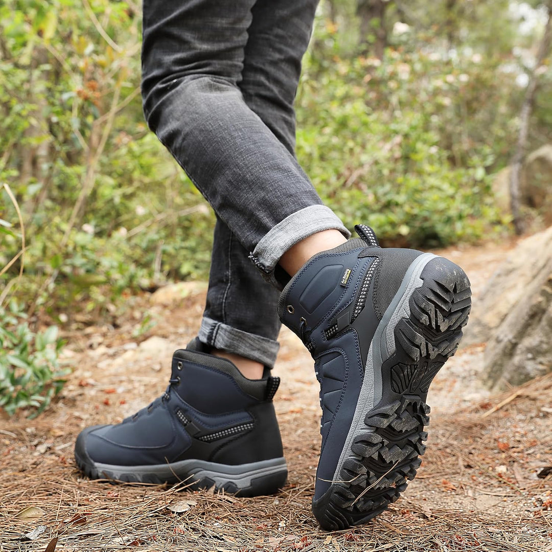 AX BOXING Winterschuhe Herren Gefüttert Winterstiefel Warm Wanderschuhe Draussen Winterboots Rutschf