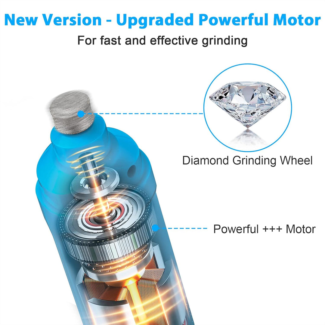 Casfuy Krallenschleifer für Hunde mit 2 LED-Leuchten – 2 Geschwindigkeiten, leiser, leistungsstarker