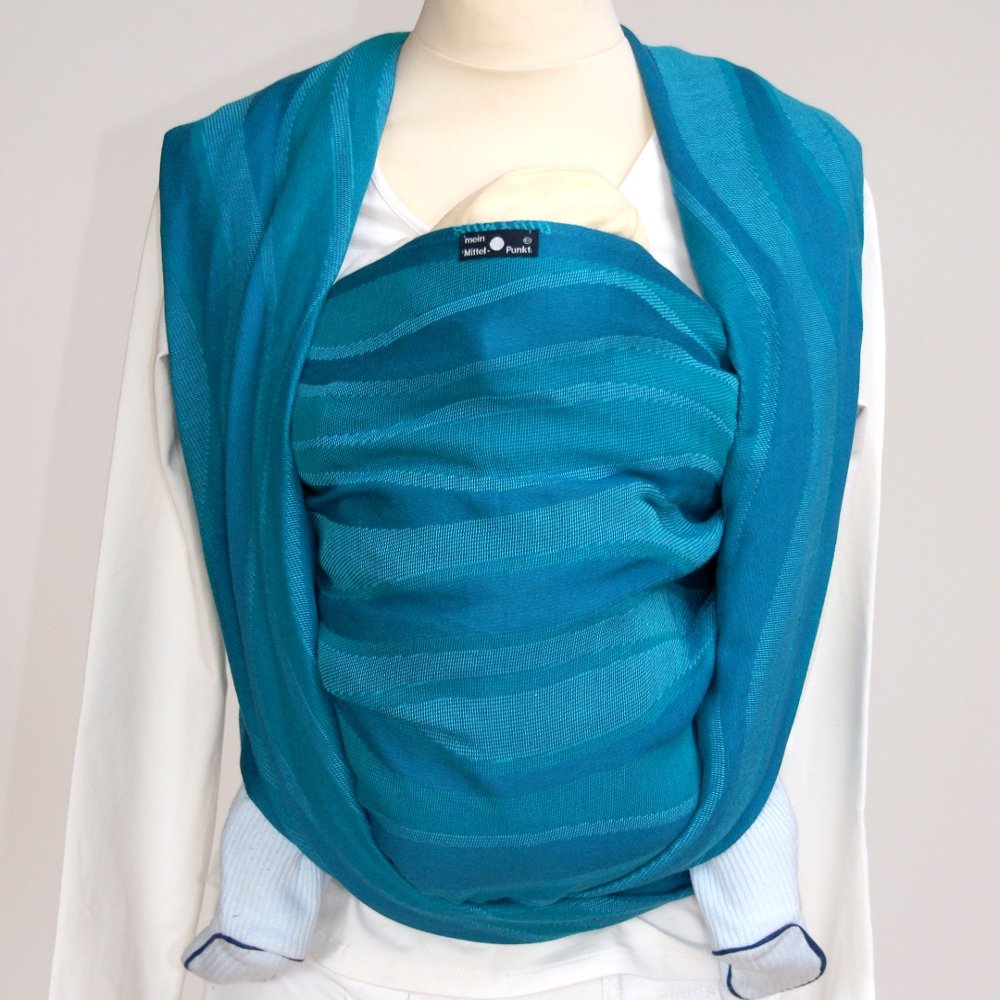 Didymos 447007 Babytragetuch, Modell Wellen acqua, Grösse 7