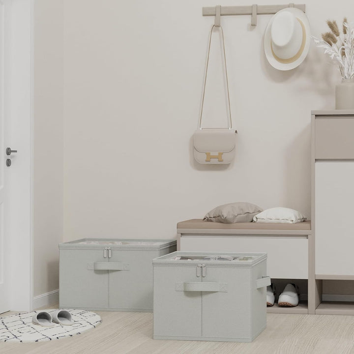 Schuhorganizer für Closet, Passt 12 Paare, Grosse Schuhschrank, Schuhbox mit Durchsichtigem Deckel,