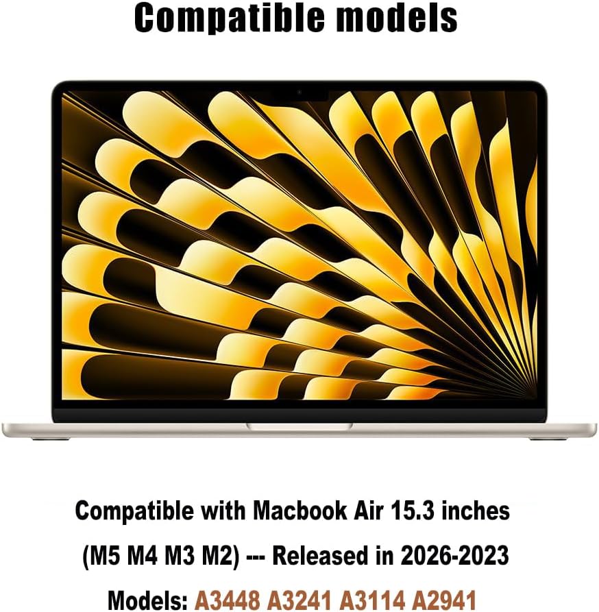 2 Stück Displayschutzfolie für MacBook Air 15,3 Zoll mit M3 M2 Chip A3114 A2941 veröffentlicht im 20