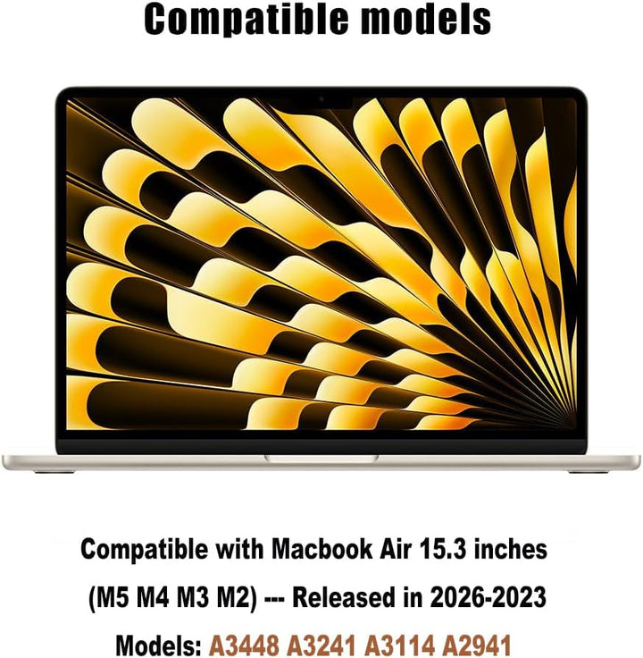 2 Stück Displayschutzfolie für MacBook Air 15,3 Zoll mit M3 M2 Chip A3114 A2941 veröffentlicht im 20