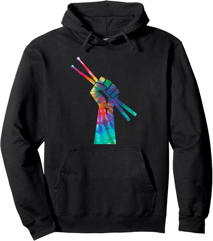 Drummer Schlagzeug Tie Dye Hippie Schlagzeuger Geschenk Pullover Hoodie