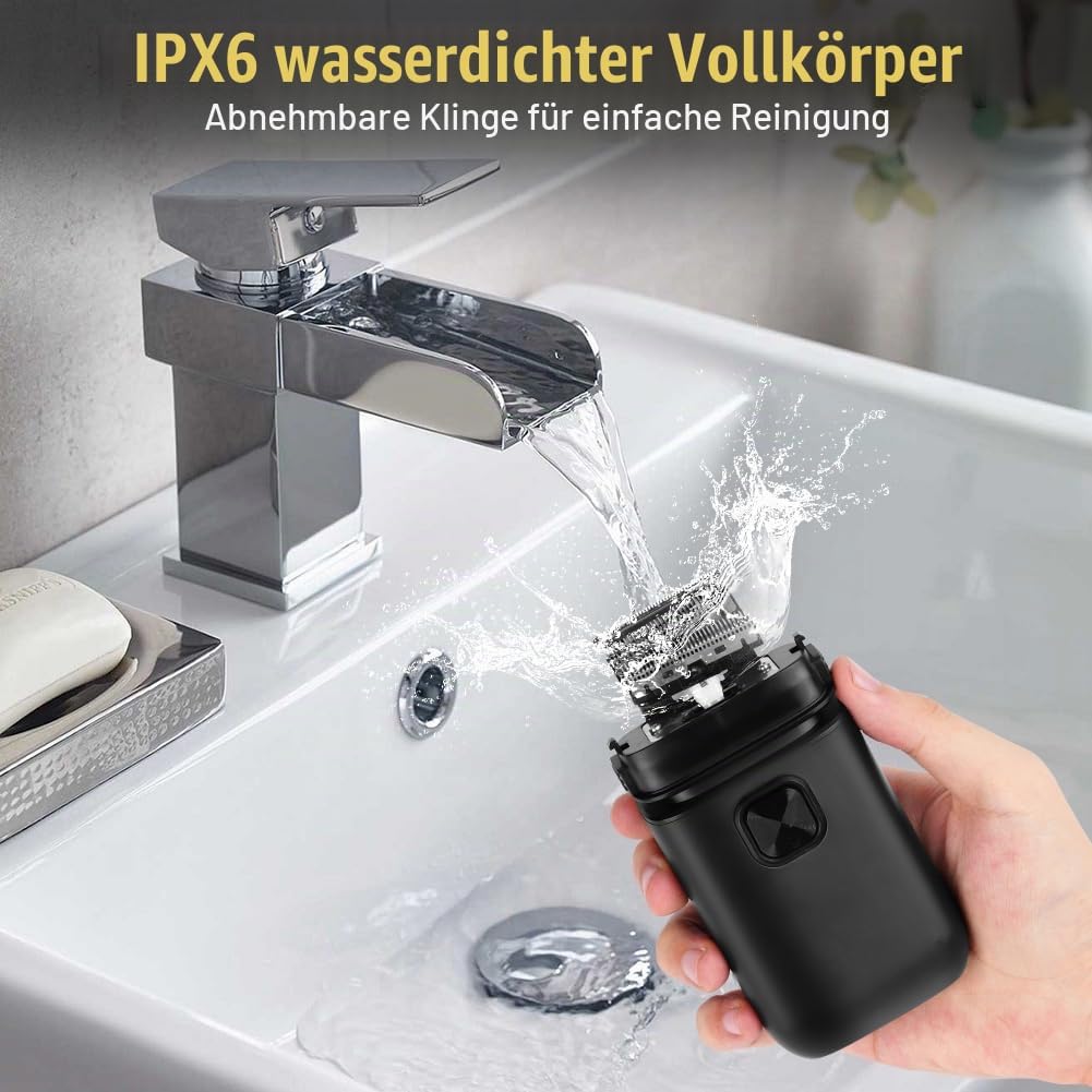 flintronic Rasierer Herren Elektrisch, Wasserdichter Multifunktionaler Elektrischer Rasierer Herren,