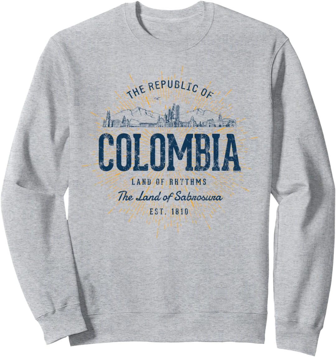 Colombia Retro Stil Vintage Kolumbien Sweatshirt