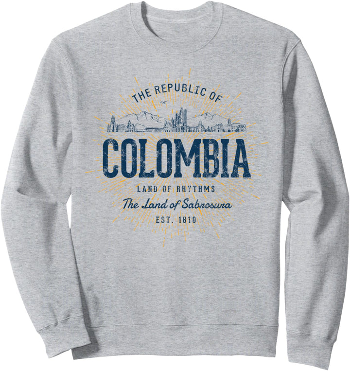 Colombia Retro Stil Vintage Kolumbien Sweatshirt