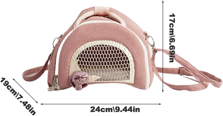 Tragetasche für Kleintiere, für Hamster, Hasen, Igel, Vögel, Kleintiere, mit Reissverschluss, atmung