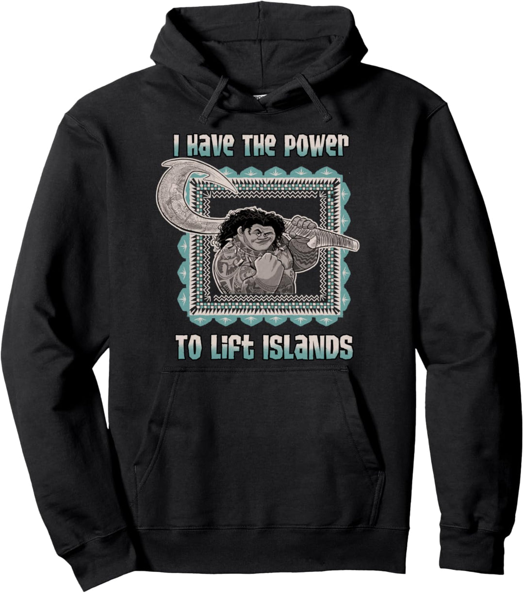 Disney Moana Maui I Have The Power To Life Islands Portrait Pullover Hoodie