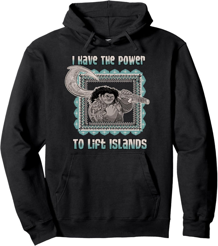 Disney Moana Maui I Have The Power To Life Islands Portrait Pullover Hoodie