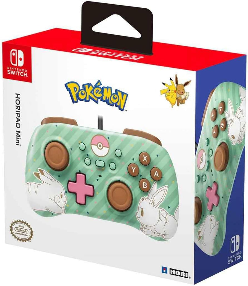 GAMEPAD HORI CONTROLLER MINI PIKACHU EEVEE PARA NINTENDO SWITCH/CABLEADO NSW-CMPE Single