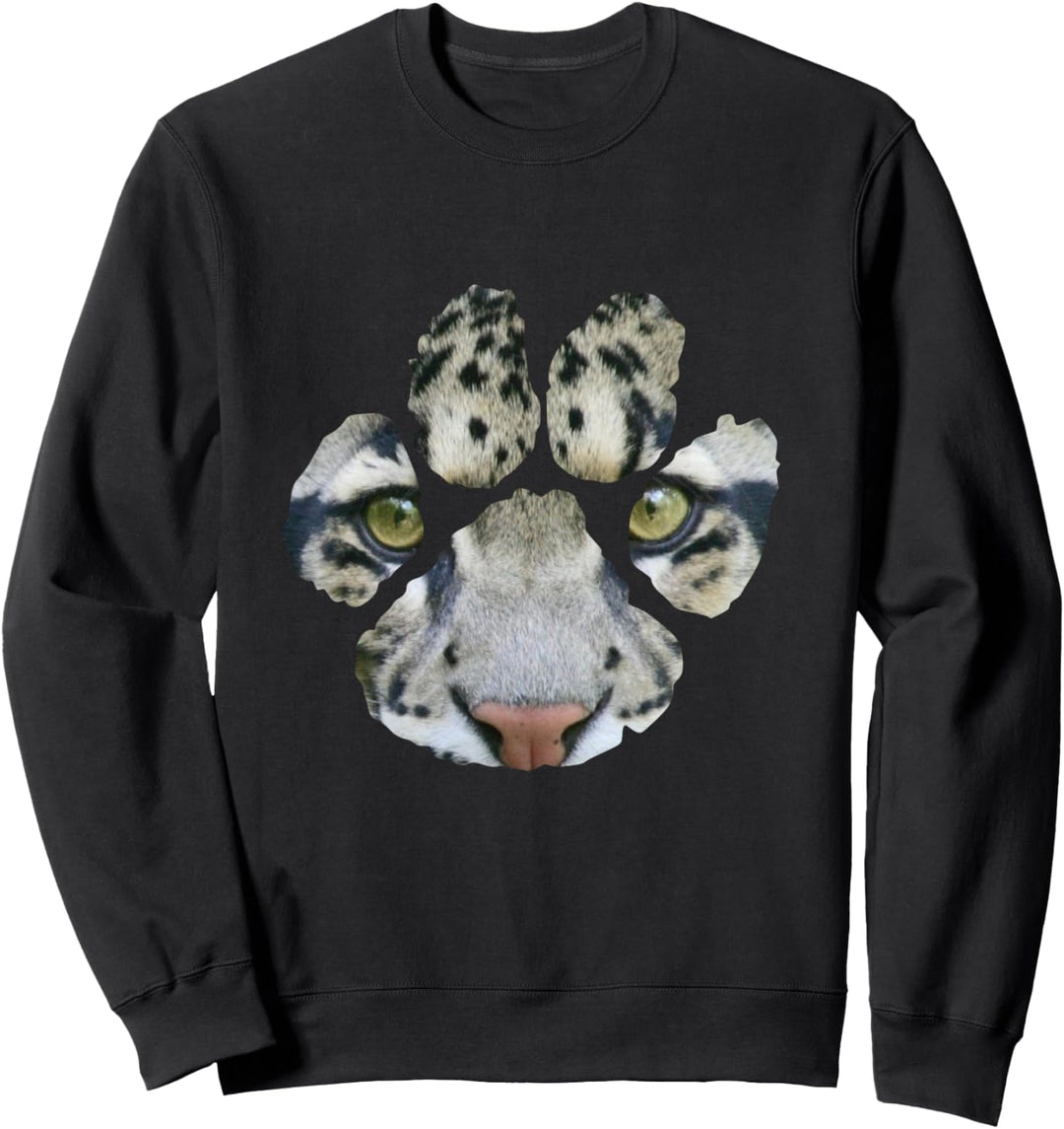 Fantastischer Wolken-Leoparden-Pfoten-Druck Sweatshirt