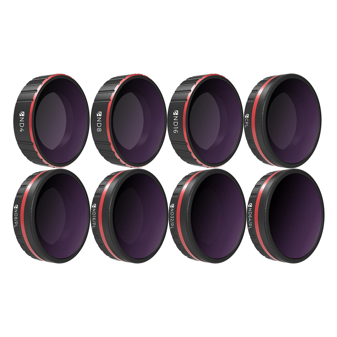 Freewell All Day - 4K-Serie - 8er Pack ND4, ND8, ND16, CPL, ND8/PL, ND16/PL, ND32/PL, ND64/PL Kamera