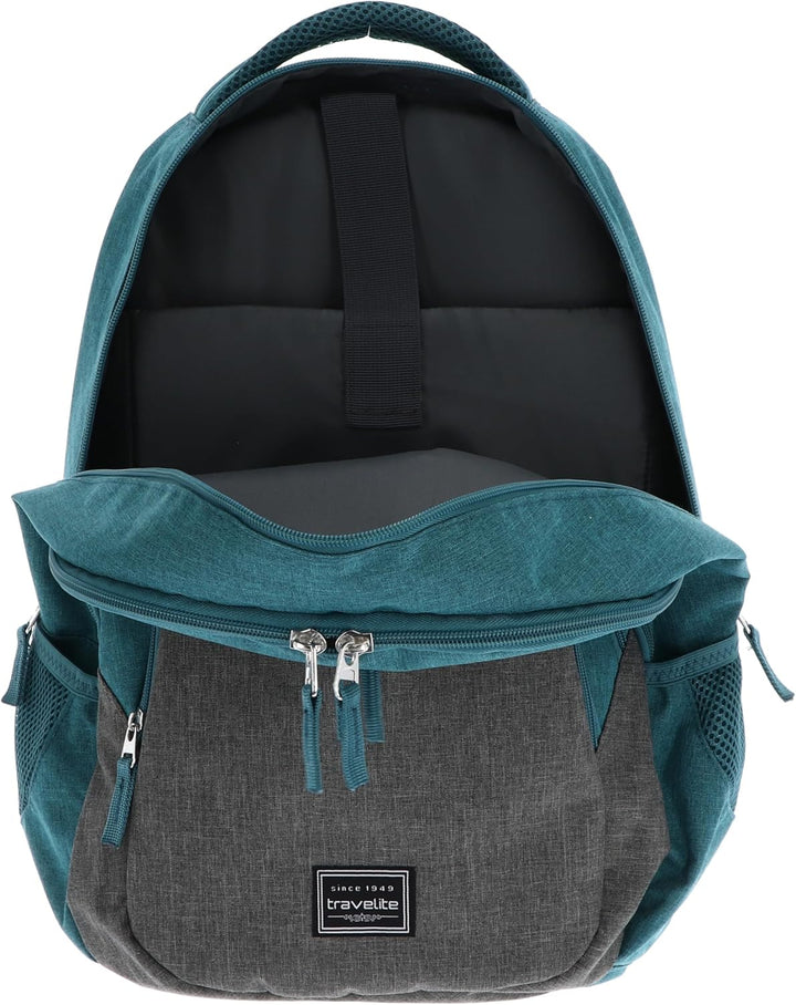 Travelite Handgepäck Rucksack, Laptop Rucksack 15,6 Zoll, BASICS, Daypack, Tagesrucksack mit vielen