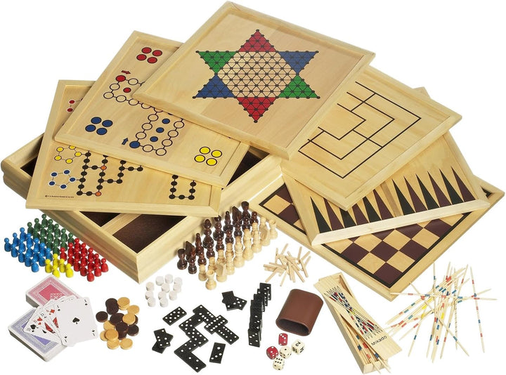 Philos 3102 - Holz-Spielesammlung mit 100 Spielmöglichkeiten