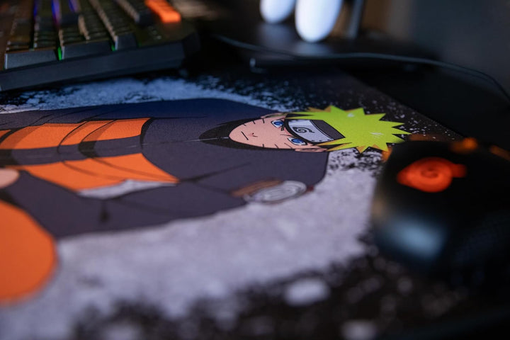 Konix Naruto Shippuden XXL Gaming-Mauspad 90 x 46 cm - rutschfeste Gummibasis - Naruto-Motiv - Schwa