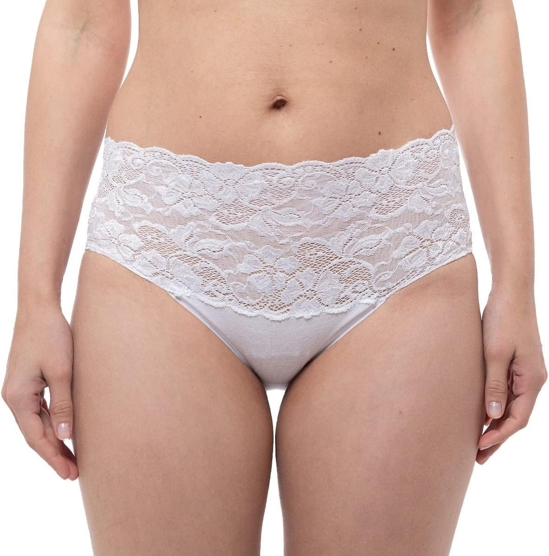 Nina von C. 3er Spar-Pack - Damen - Fine Cotton - Taillen Slip - Baumwolle 46 Weiss, 46 Weiss