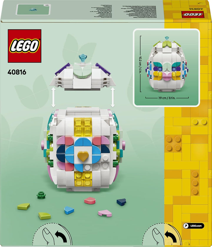 LEGO Verziertes Osterei - Mit bunten Elementen, goldenem Herz & Edelstein - Kreative Kinderzimmer De