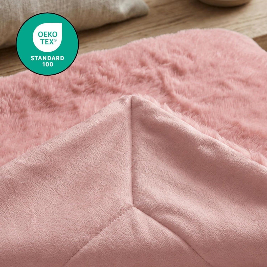 Moon - Wohndecke mit Hasenfelloptik - 150x200 cm - 500 g/m² -Kuscheldecke Sable in super Soft - (Ros