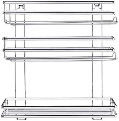 WENKO Rollenhalter Trio Style - Wandrollenhalter, verchromtes Metall, 32 x 33 x 13 cm, Silber glänze