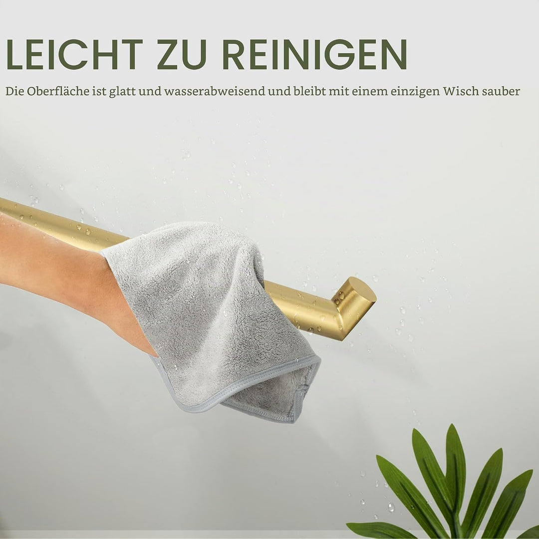 Mooche 304 Edelstahl Handtuchhalter Wand mit verdeckten Schrauben, 25cm Badetuchstange mit Bohren, G