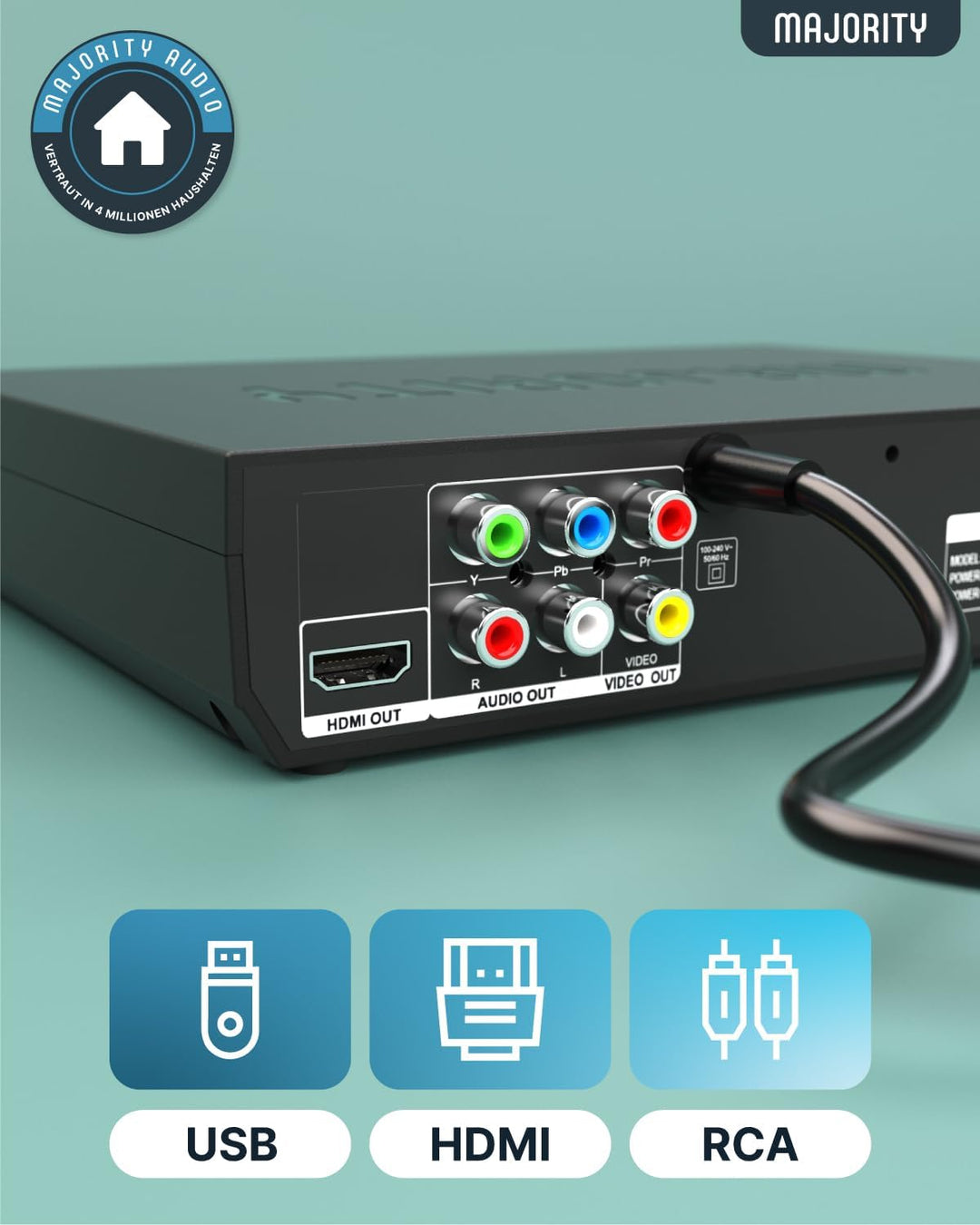 DVD Player für Fernseher HDMI | CD DVD Player | DVD Spieler | DVD Player Region Free | DVD Player Kl