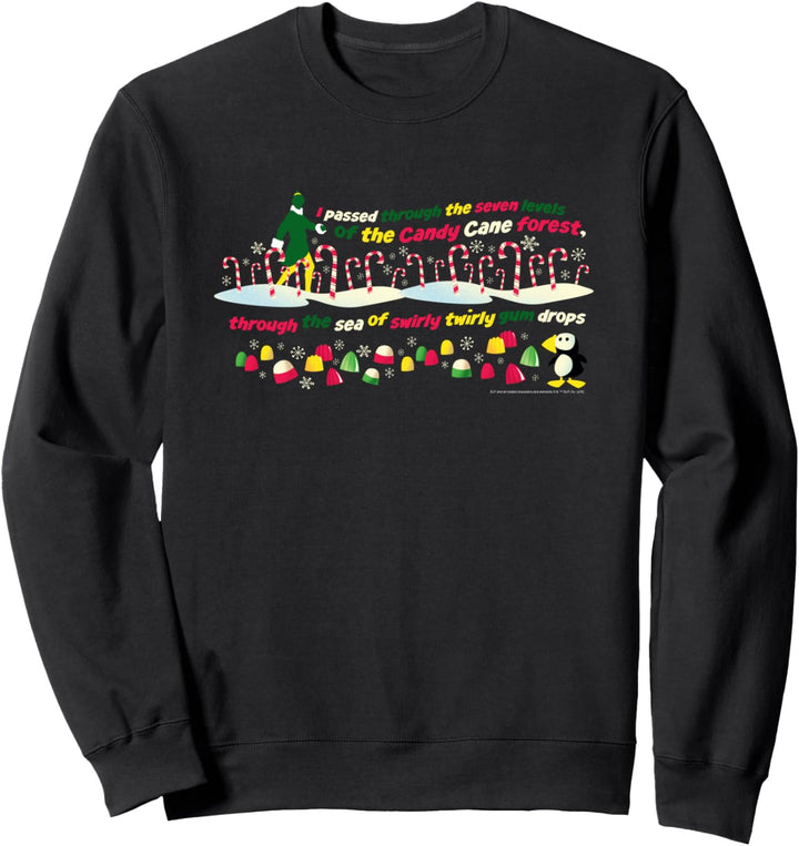 Elf Candy Cane Forest Weihnachten Sweatshirt