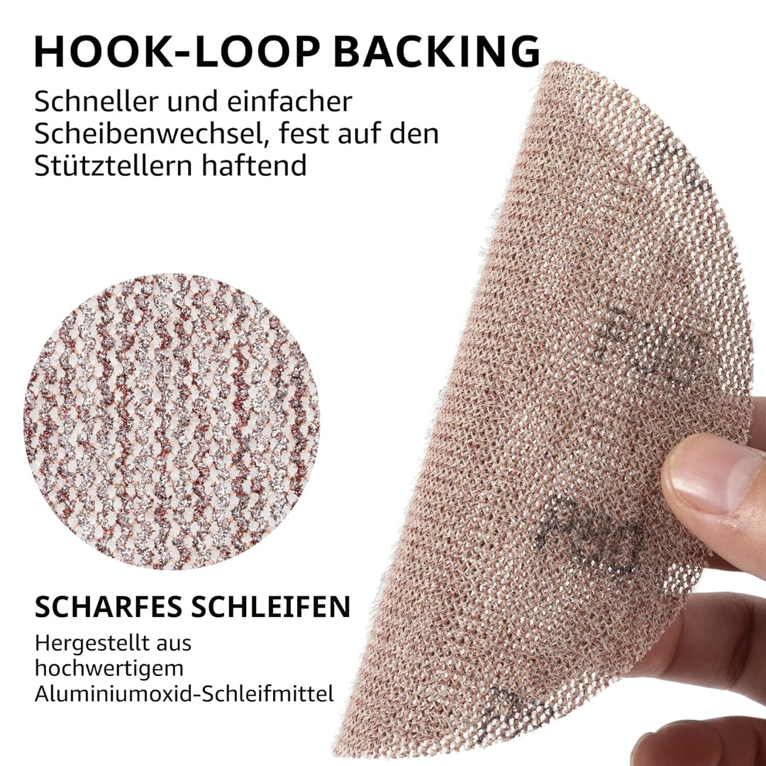Schleifgitter 50 Stück 125mm Klett Klett Körnung 80 120 180 240 320, Zum staubfreien Schleifen von K