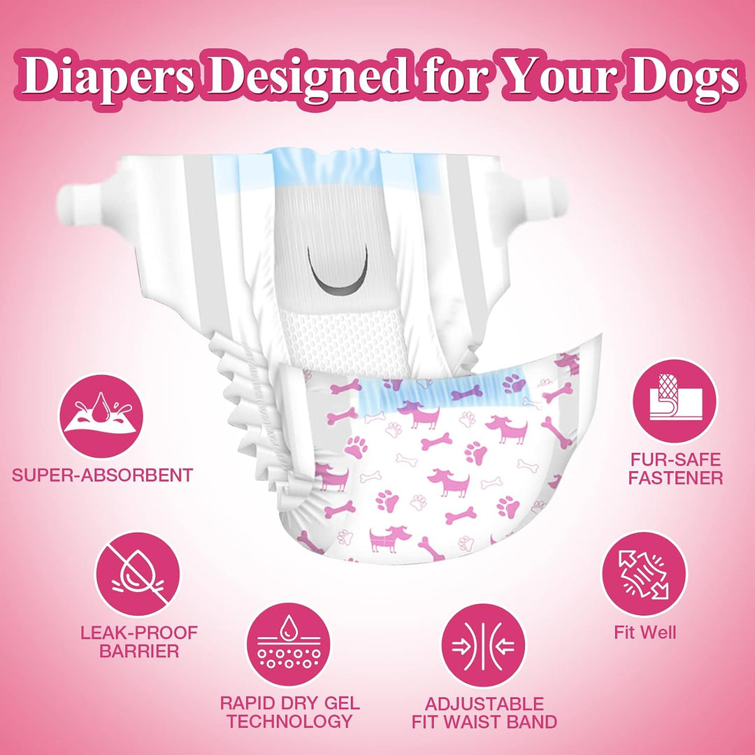 Dono Einweg-Hundewindeln, super saugfähige Hundewindeln, Flash Dry Gel Technology Welpenwindeln, aus