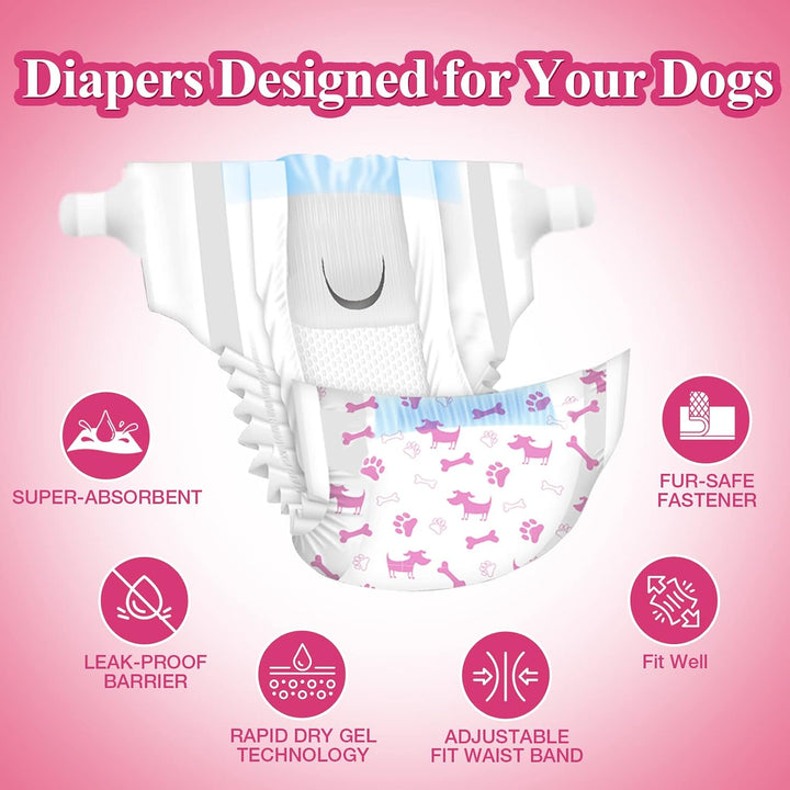 Dono Einweg-Hundewindeln, super saugfähige Hundewindeln, Flash Dry Gel Technology Welpenwindeln, aus