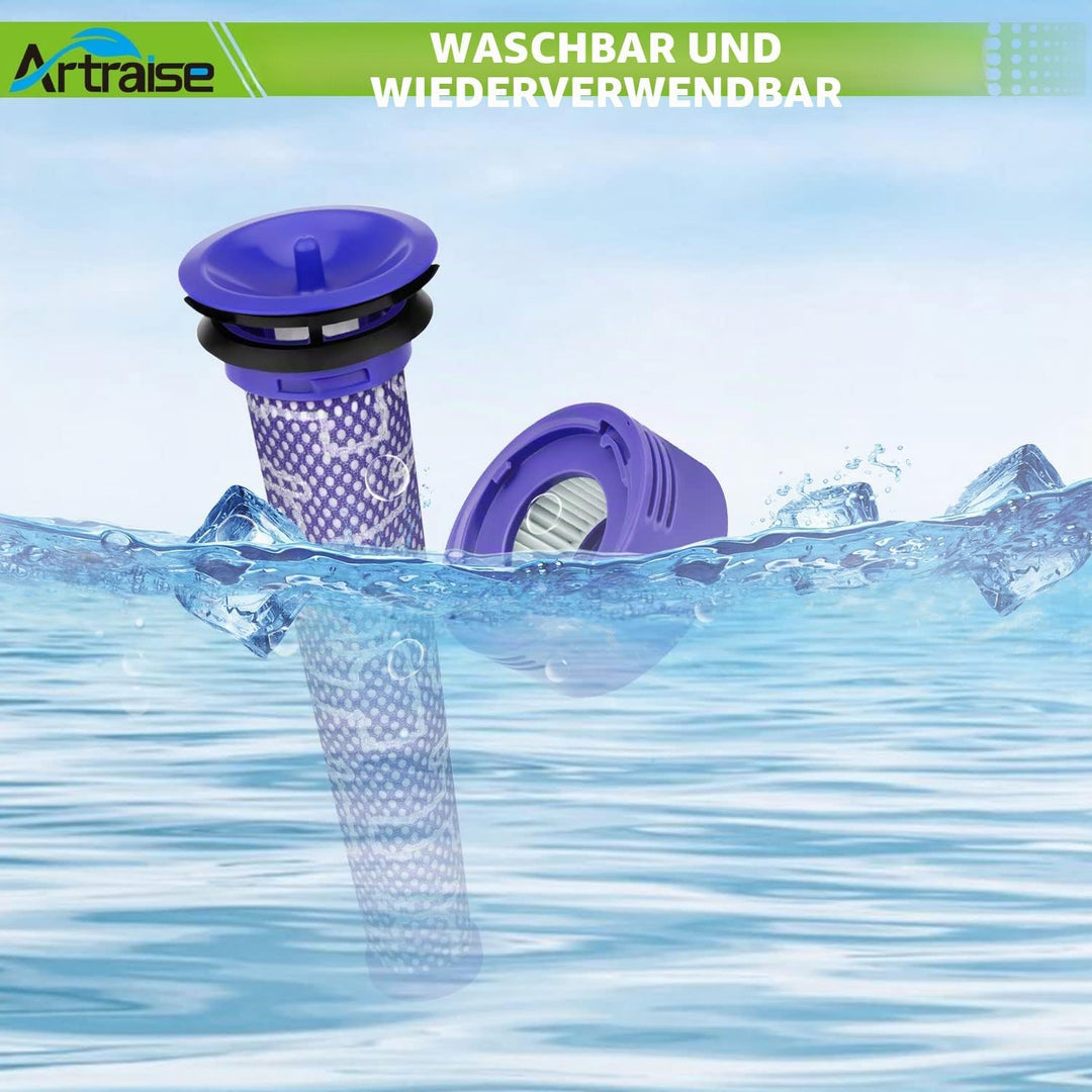 Artraise V8 Filter für Dyson 3 HEPA-Nachmotorfilter-Kit & 3 Vorfilter V8 V7 Ersatzfilter Set für Dys