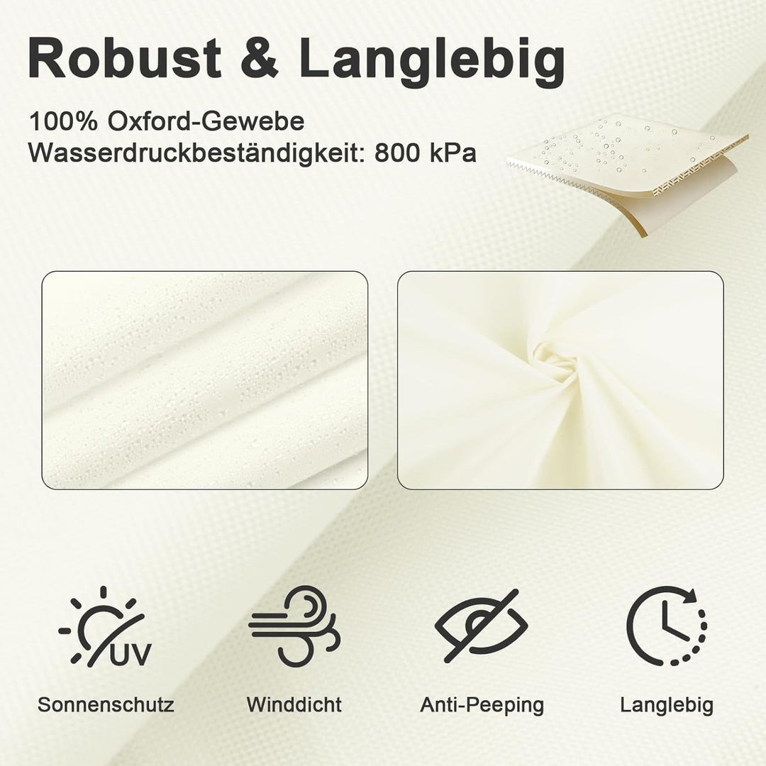SUNNY GUARD Sonnensegel Wasserdicht 2x3m Rechteckig Sonnenschutz Wetterschutz Segel Baldachin UV Sch