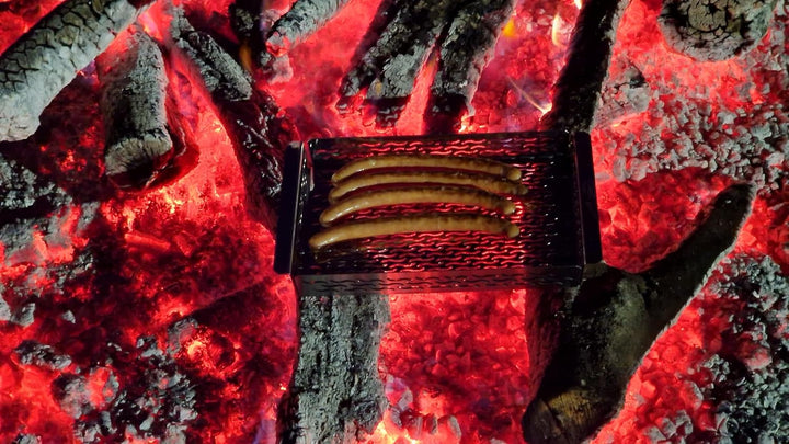 Lares Grillschale aus Rostfreiem Edelstahl - Masse: 30 x 20 x 3,5cm - Massive Ausführung, Wiederverw